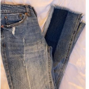 two toned mom jeans